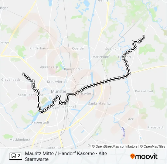 2 Bus Line Map