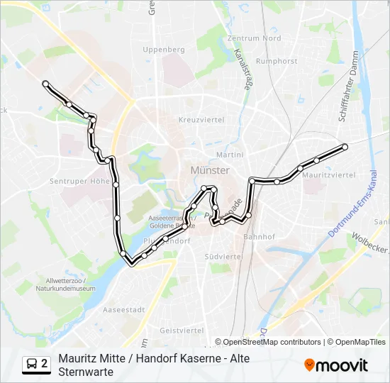 2 Bus Line Map