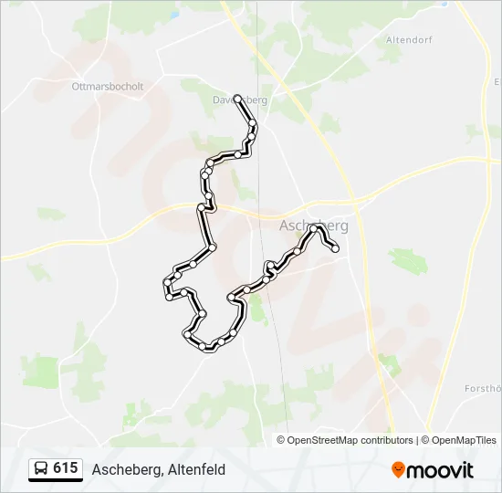 615 Bus Line Map