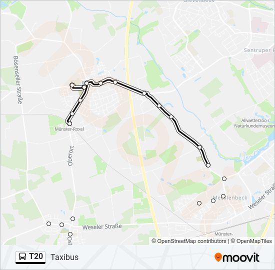 T20 bus Line Map