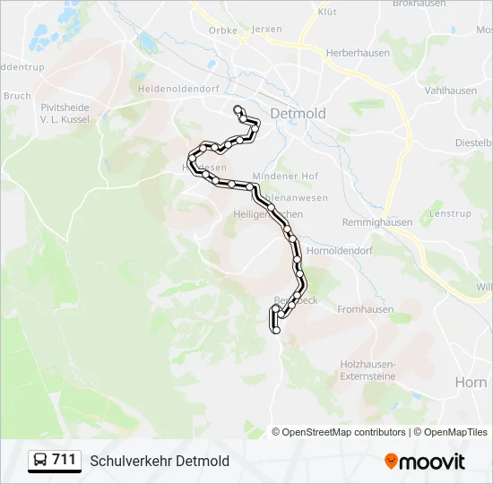 711 Bus Line Map