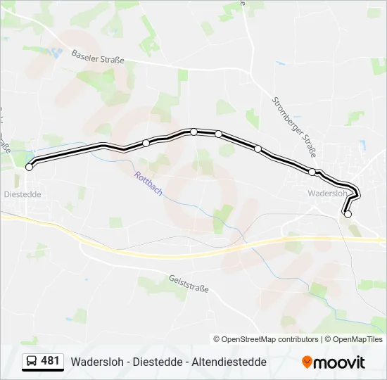 481 Bus Line Map