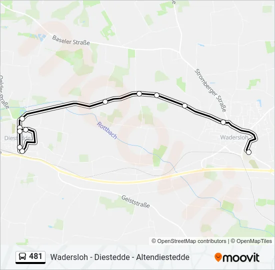 481 Bus Line Map
