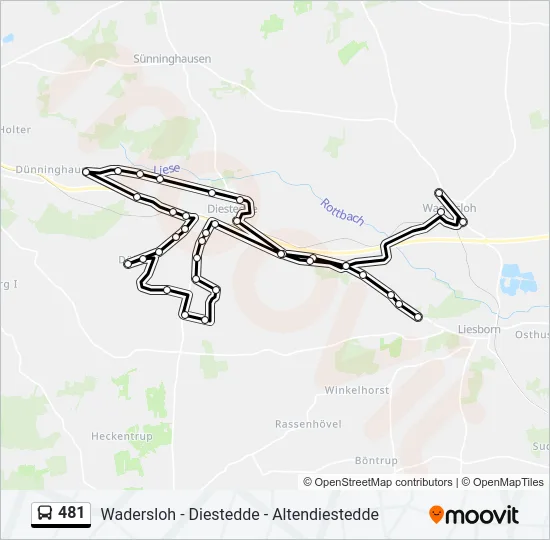 481 Bus Line Map