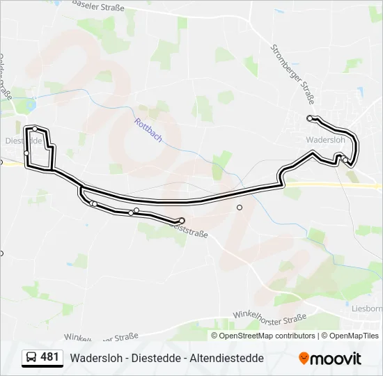 481 Bus Line Map