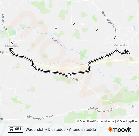 481 Bus Line Map