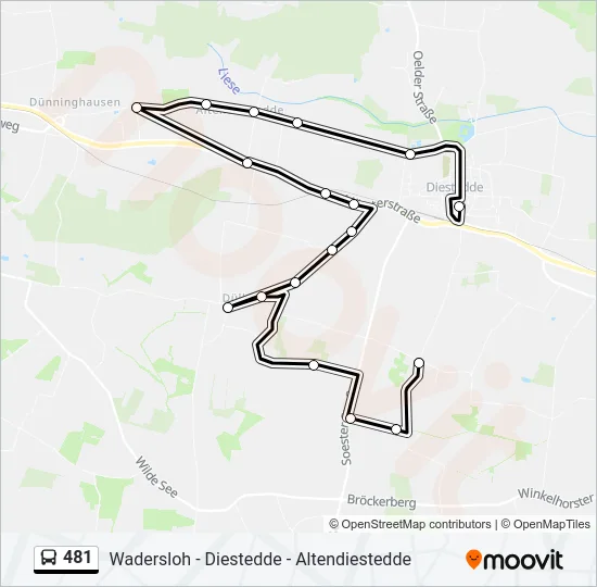 481 Bus Line Map