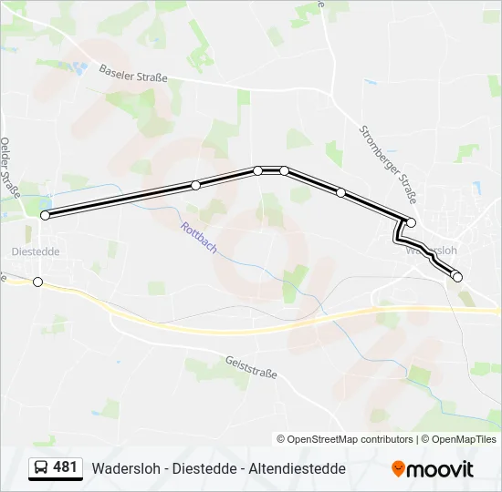 481 Bus Line Map