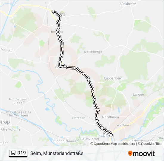 D19 Bus Line Map