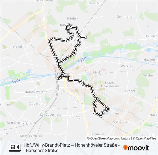 4 Route: Schedules, Stops & Maps - Hamm, Im Hüls (updated)