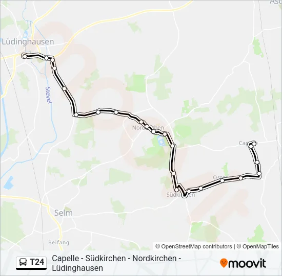 T24 Bus Line Map