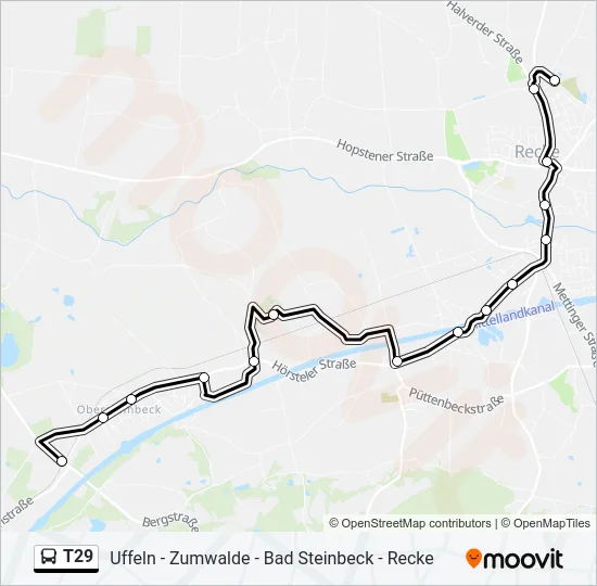 T29 Bus Line Map
