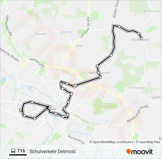 716 Bus Line Map