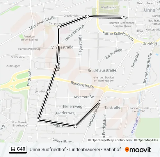 C40 Bus Line Map