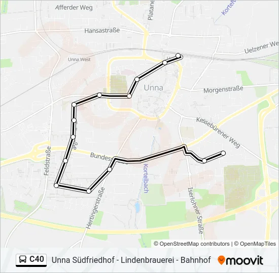 C40 Bus Line Map