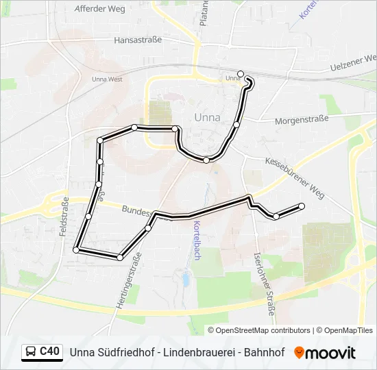 C40 Bus Line Map