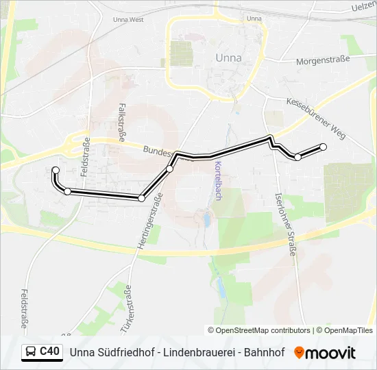 C40 Bus Line Map