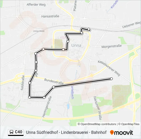 C40 Bus Line Map