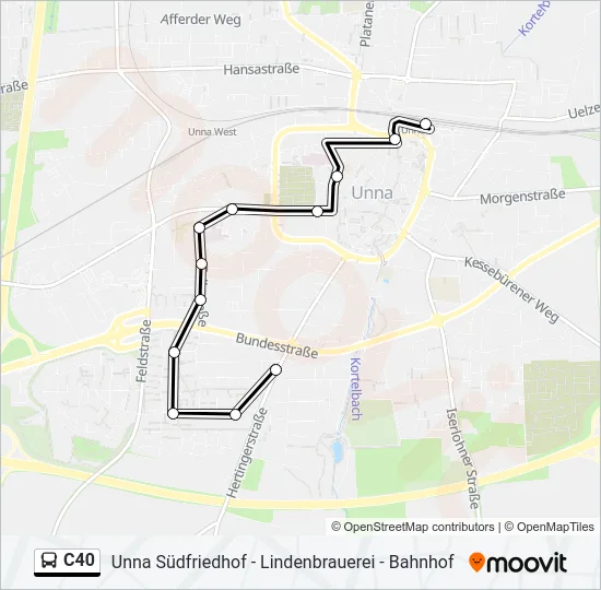 C40 Bus Line Map