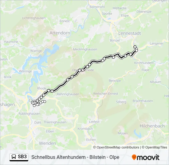 SB3 Bus Line Map