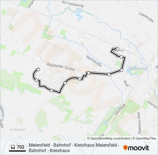 Автобус 702: карта маршрута