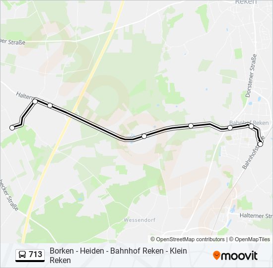 713 bus Line Map