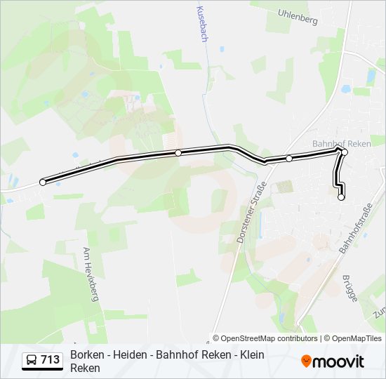 713 bus Line Map