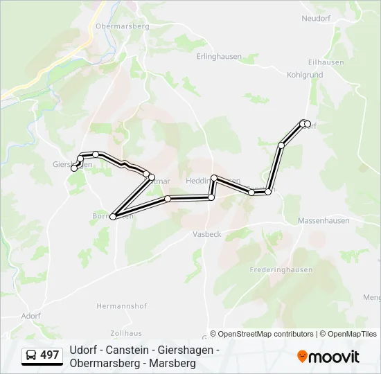 497 Bus Line Map