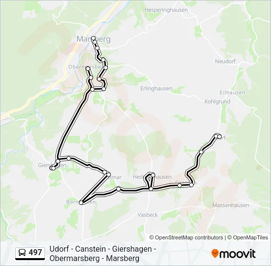 497 Bus Line Map