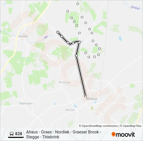 828 Bus Line Map