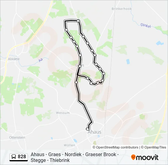 828 Bus Line Map