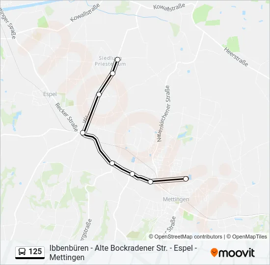 125 Bus Line Map