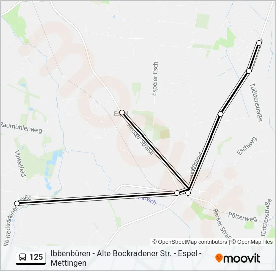 125 Bus Line Map
