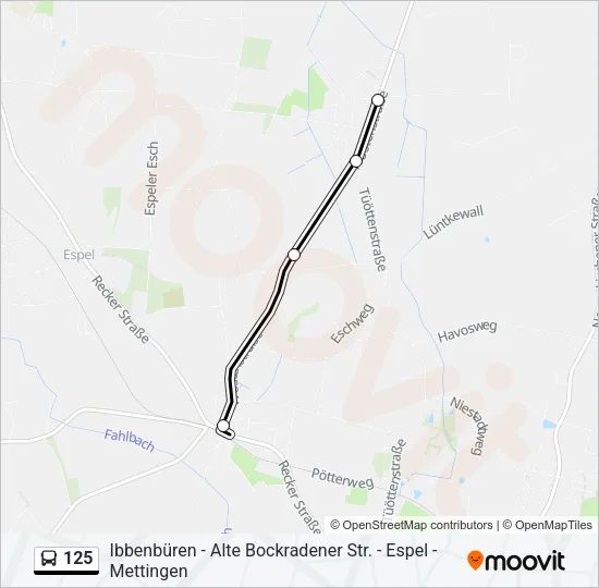 125 Bus Line Map