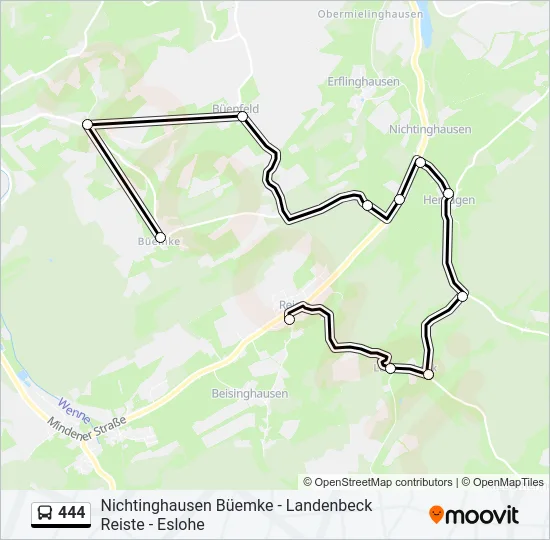 444 Bus Line Map