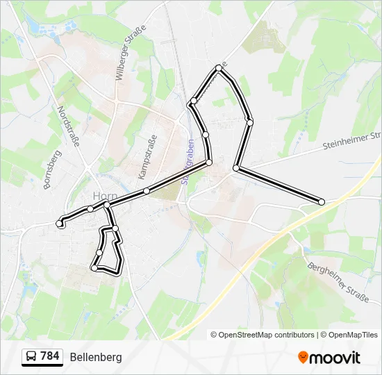 Buslinie 784 Karte