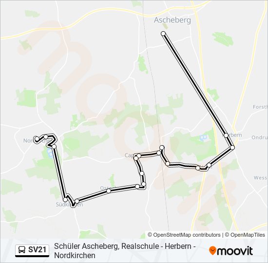 SV21 bus Line Map