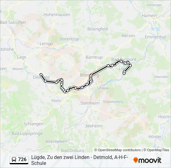 726 Bus Line Map