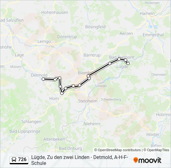 726 Bus Line Map