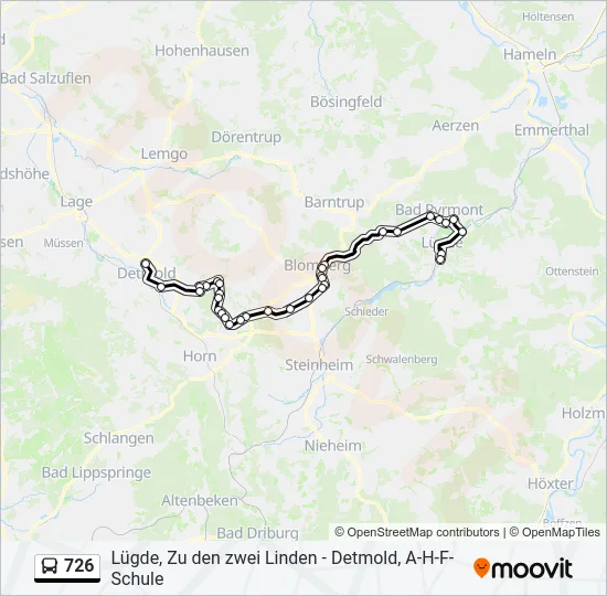 726 Bus Line Map
