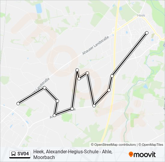 Автобус SV04: карта маршрута