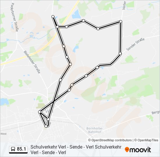 85.1 bus Line Map