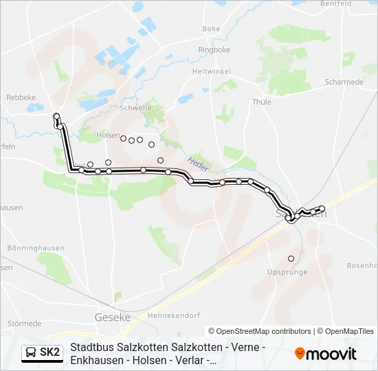 Автобус SK2: карта маршрута