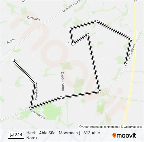 814 Bus Line Map