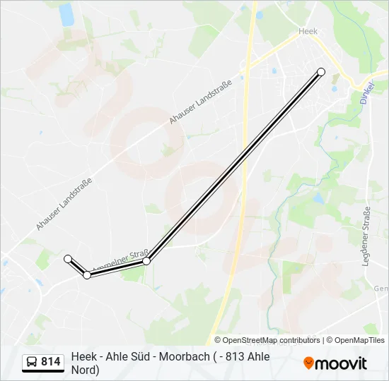 814 Bus Line Map