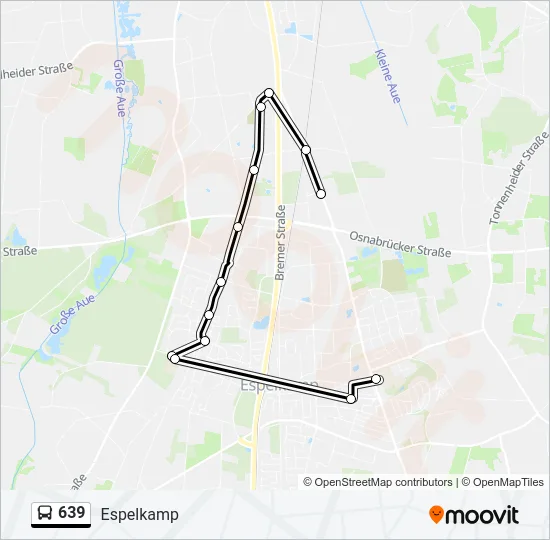 639 Bus Line Map