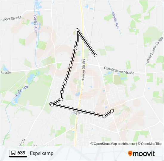 639 Bus Line Map