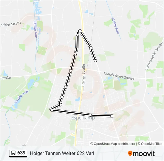 639 Bus Line Map