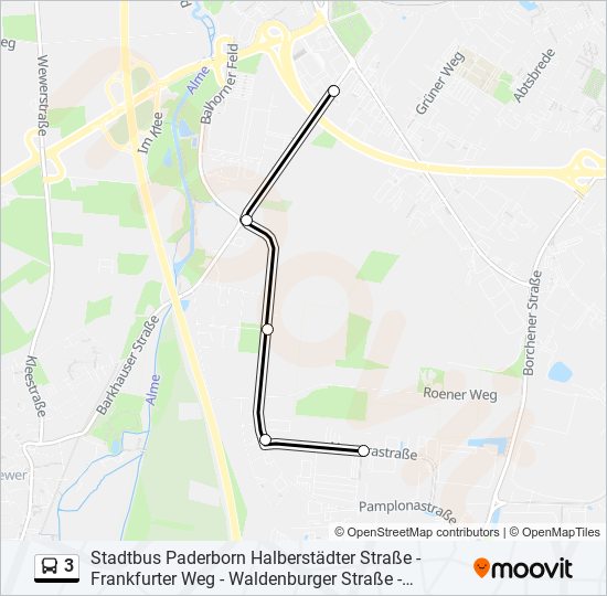 3 Route: Schedules, Stops & Maps - Paderborn, Betriebshof (Updated)