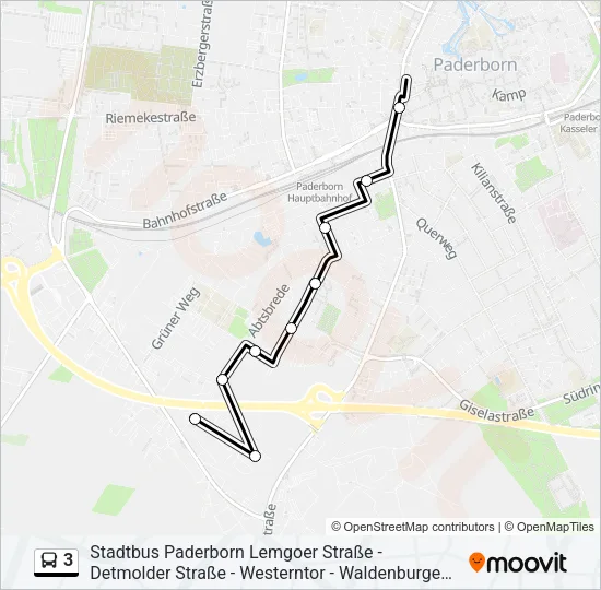 3 Bus Line Map